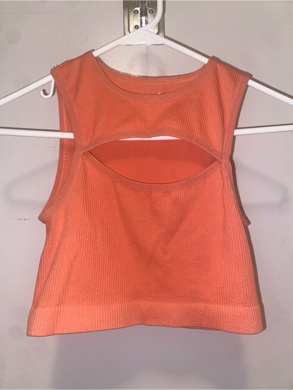 Urban Outfitters Orange Ribbed Cutout Tank
